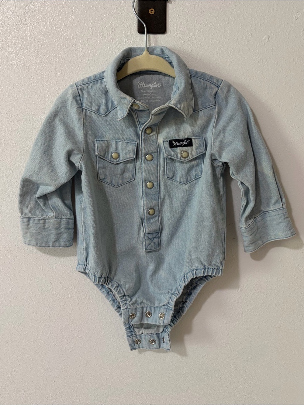 Wrangler Light Blue Denim Baby pearl snap